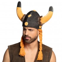 CHAPEAU GAULOIS VIKING MOUSSE AVEC TRESSES ADULTE