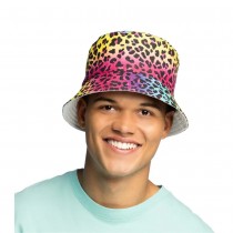 CHAPEAU SEAU BOB LÉOPARD MULTICOLORE ADULTE