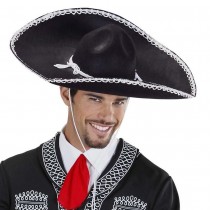 CHAPEAU SOMBRERO MEXICAIN MARIACHI NOIR