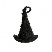 CHAPEAU SORCIERE PAILLETTES 23X14X33CM NOIR