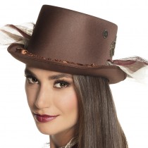 CHAPEAU STEAMPUNK VOILETTE FEMME