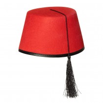 CHAPEAU TARBOUCHE FEZ ROUGE MOYEN-ORIENT