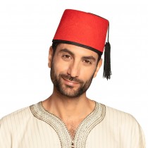 CHAPEAU TARBOUCHE FEZ ROUGE MOYEN-ORIENT