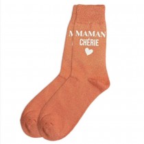 CHAUSSETTES COTON PAILLETTES MAMAN CHÉRIE FEMME