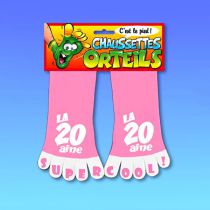 CHAUSSETTES ORTEILS 20 ANS ROSE