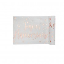 CHEMIN DE TABLE ANNIVERSAIRE 28CMX3M ROSE GOLD