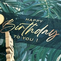 CHEMIN DE TABLE ANNIVERSAIRE JUNGLE 28CMX3M VERT