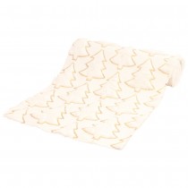 CHEMIN DE TABLE ARBRES COSY SEQUIN 28CMX3M BLANC