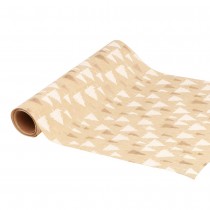CHEMIN DE TABLE ARBRES NOËL 28CMX5M BLANC