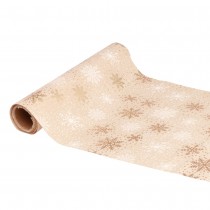 CHEMIN DE TABLE BRUME NEIGE NOËL 28CMX3M BLANC