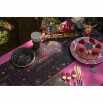 CHEMIN DE TABLE INTISSÉ ANNIVERSAIRE MULTI 30CMX3M