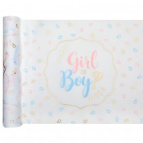 CHEMIN DE TABLE INTISSÉ BABY GENDER 28CMX3M