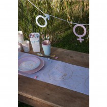 CHEMIN DE TABLE INTISSÉ BABY GENDER 28CMX3M