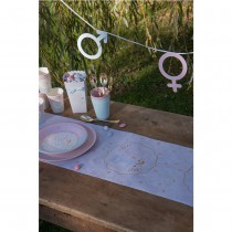 CHEMIN DE TABLE INTISSÉ BABY GENDER 28CMX3M