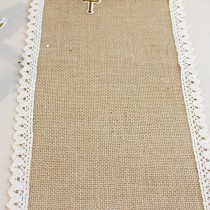 CHEMIN DE TABLE JUTE DENTELLE 20CMX5M