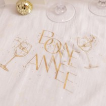 CHEMIN DE TABLE MOUSSELINE ANNÉE PÉTILLANT 28CMX3M