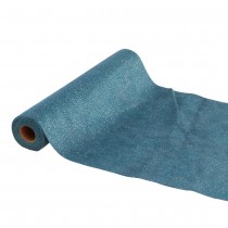 CHEMIN DE TABLE NEIGE POUDREUSE NOËL 28CMX3M BLEU