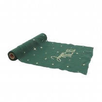 CHEMIN DE TABLE NOËL MOUSSELINE 28CMX3M VERT