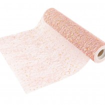 CHEMIN DE TABLE PAILLETTES 30CMX5M OR ROSE