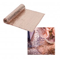 CHEMIN DE TABLE SEQ ROSE GOLD 30CMX2.50M