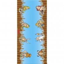 CHEMIN DE TABLE TISSU ASTÉRIX GAULOIS 28CMX3M BLEU
