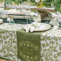 CHEMIN DE TABLE TISSU BOTANICA 28CMX5M PISTACHE