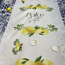 CHEMIN DE TABLE TISSU DOLCE VITA CITRON 28CMX5M