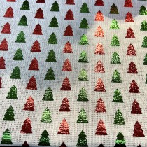 CHEMIN DE TABLE TISSU SAPIN BRILLANT 28CMX3M BEIGE