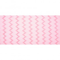 CHEMIN DE TABLE TISSU ZIGZAG ROSE 30CM X