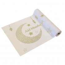 CHEMIN DE TABLE TOILE AID MOUBARAK 28CMX4M OR