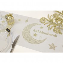 CHEMIN DE TABLE TOILE AID MOUBARAK 28CMX4M OR