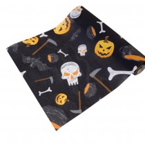 CHEMIN DE TABLE TOILE MOTIFS HALLOWEEN 28CMX4M