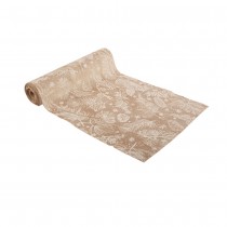 CHEMIN DE TABLE VELOURS NOËL BOISÉ 28CMX3M BEIGE