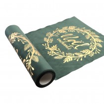 CHEMIN DE TABLE VELOURS NOËL ENCHANTÉ 28CMX3M VERT