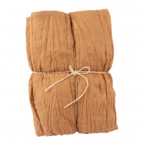CHEMIN DE TABLE VOILE ÉTAMINE 90CMX3M CAMEL