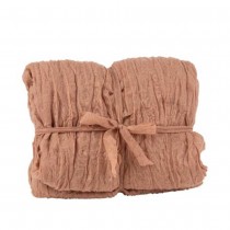 CHEMIN DE TABLE VOILE ÉTAMINE 90CMX3M ROSE POUDRÉ