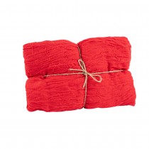 CHEMIN DE TABLE VOILE ÉTAMINE 90CMX3M ROUGE