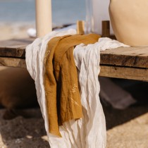 CHEMIN DE TABLE VOILE ÉTAMINE 90CMX3M SABLE