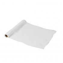 CHEMIN DE TABLE VOILE SATINÉ 28CMX3M BLANC