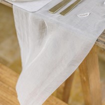 CHEMIN DE TABLE VOILE SATINÉ 28CMX3M BLANC