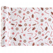 CHEMIN TABLE CRÊPÉ GOURMANDISES NOËL 27CMX3M