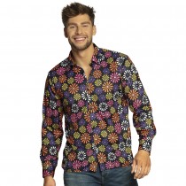 CHEMISE FLOWER POWER SEVENTIES HIPPIE HOMME