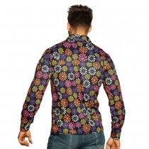 CHEMISE FLOWER POWER SEVENTIES HIPPIE HOMME