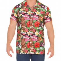 CHEMISE HAWAÏENNE POLYESTER ALOHA TOURISTE HOMME
