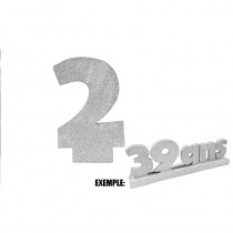 CHIFFRE 2 DE 12CM ARGENT
