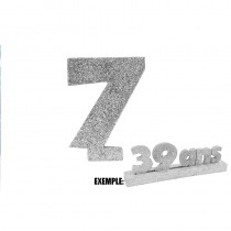 CHIFFRE 7 de 6CM ARGENT