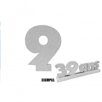 CHIFFRE 9 DE 12CM ARGENT