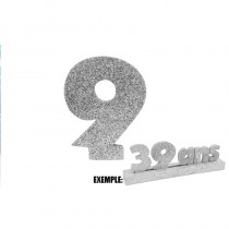 CHIFFRE 9 de 6CM ARGENT