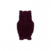 CHOUETTE DÉCO VELOURS FLOQUÉ 10X16.5CM VIOLET