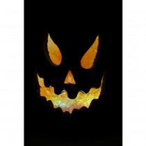 CITROUILLE LUMINEUSE RÉSINE DÉCORATIF 40CM ORANGE